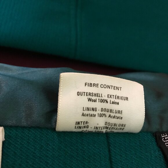 Vintage 1970's 100% wool emerald green coat - Picture 6 of 16